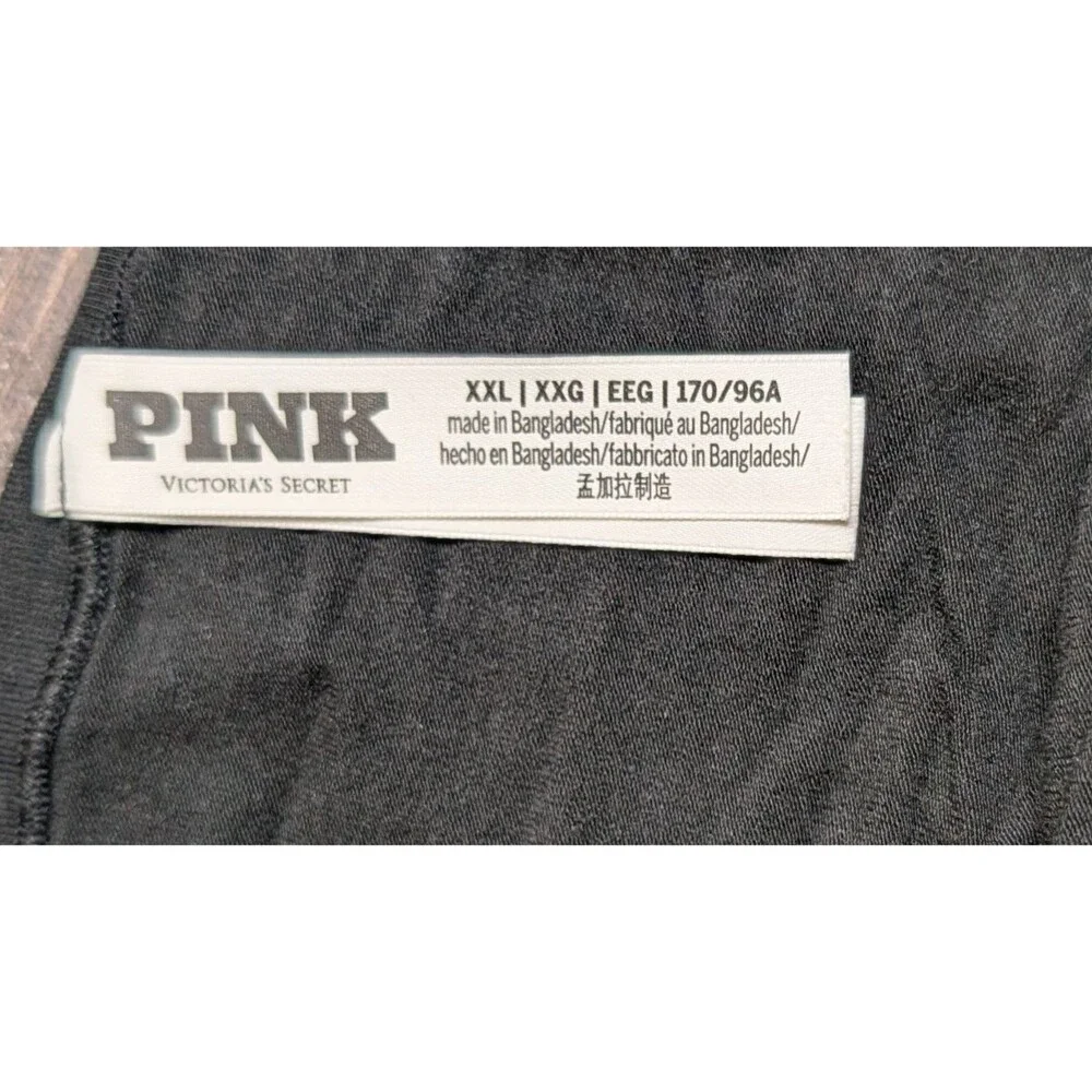 Pink VICTORIA'S SECRET XXL BLACK LIGHTWEIGHT LOGO PANTIES New Without (322D)